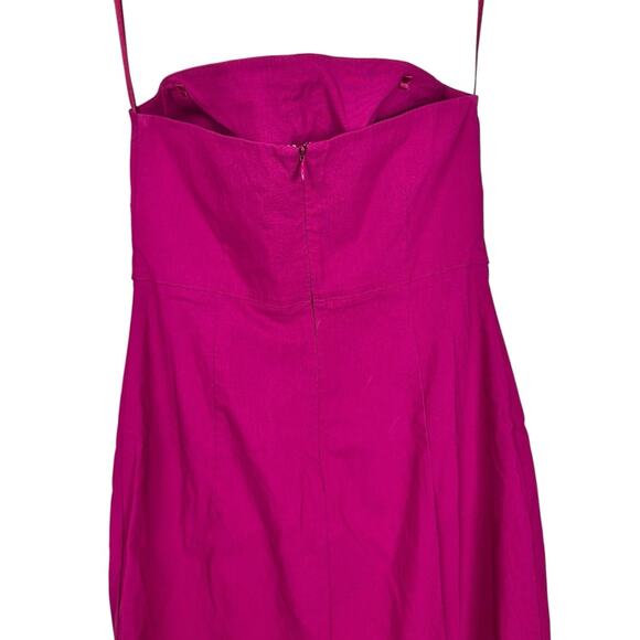 Vintage Express Stretch Strapless Fuchsia Sheath Mini Cocktail Dress Sz 13/14 - Picture 6 of 9